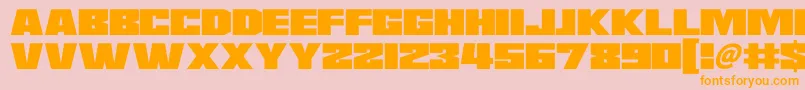 Saturn 3 Font – Orange Fonts on Pink Background