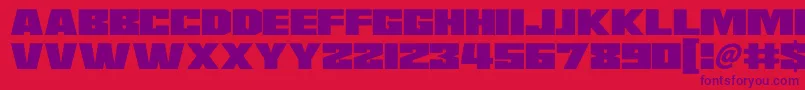 Saturn 3 Font – Purple Fonts on Red Background
