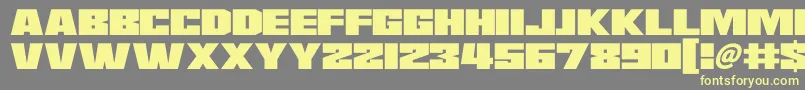Saturn 3 Font – Yellow Fonts on Gray Background
