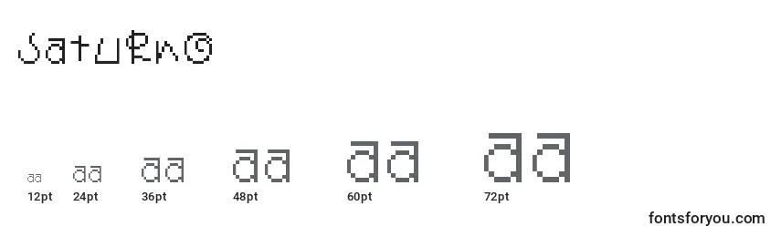 Размеры шрифта Saturno (139687)