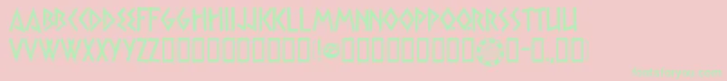 SATYP    Font – Green Fonts on Pink Background