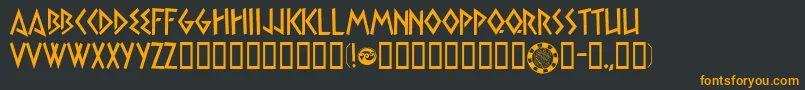 SATYP    Font – Orange Fonts on Black Background