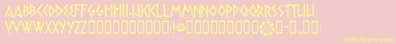 SATYP    Font – Yellow Fonts on Pink Background