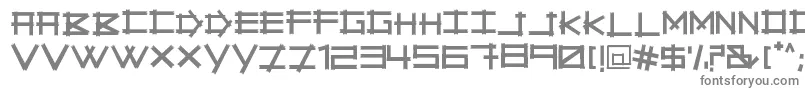 Savage Empire-fontti – harmaat kirjasimet valkoisella taustalla