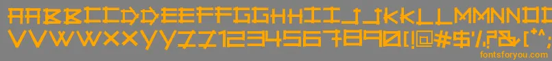 Savage Empire Font – Orange Fonts on Gray Background