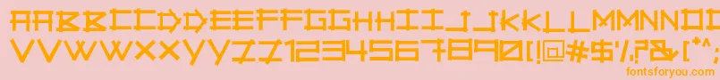 Savage Empire Font – Orange Fonts on Pink Background