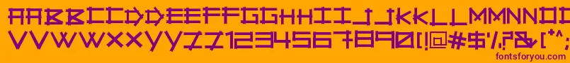 Savage Empire Font – Purple Fonts on Orange Background