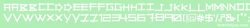 Savage Empire Font – White Fonts on Green Background