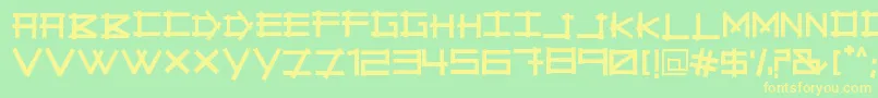 Savage Empire Font – Yellow Fonts on Green Background