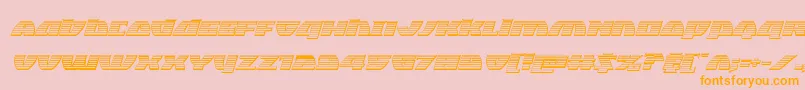 Blackbishopplatital-Schriftart – Orangefarbene Schriften auf rosa Hintergrund