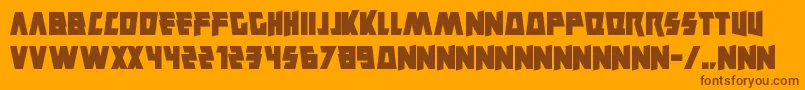 Savantism Font – Brown Fonts on Orange Background