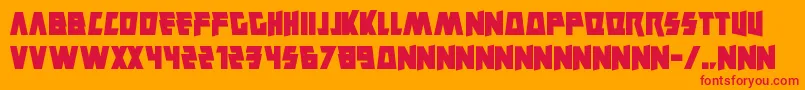 Savantism Font – Red Fonts on Orange Background