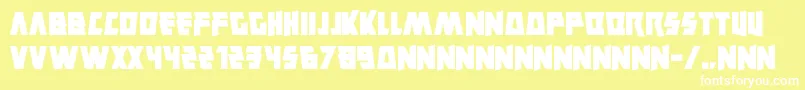 Savantism Font – White Fonts on Yellow Background