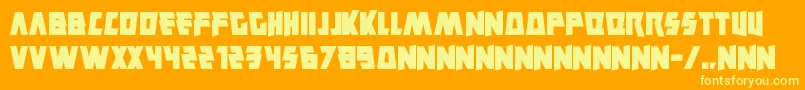 Savantism Font – Yellow Fonts on Orange Background