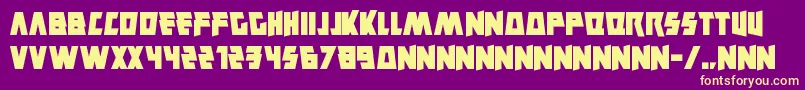 Savantism Font – Yellow Fonts on Purple Background