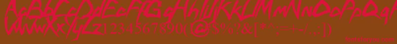 savatage Font – Red Fonts on Brown Background