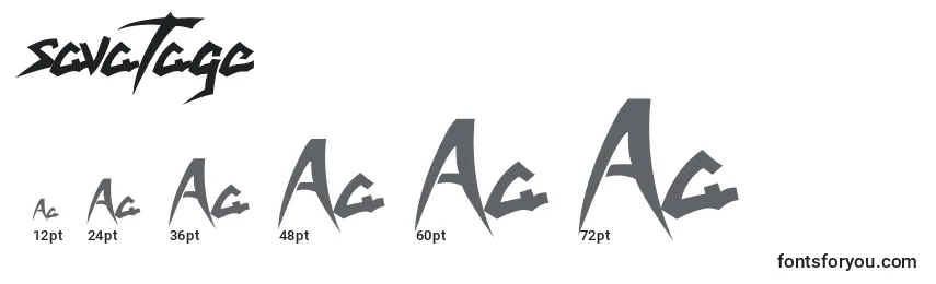 Размеры шрифта Savatage (139691)