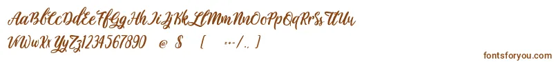 Sawasdee Font – Brown Fonts on White Background