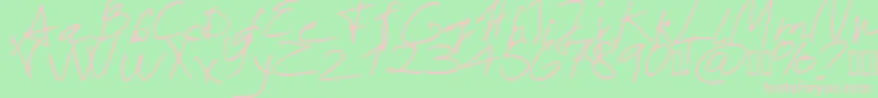 Sayano Script Font Font – Pink Fonts on Green Background