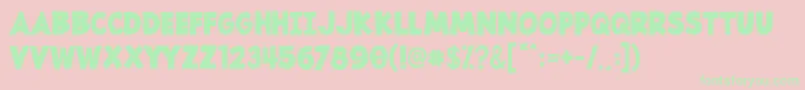 Sayfull Font – Green Fonts on Pink Background