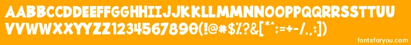 フォントSayfull – オレンジの背景に白い文字