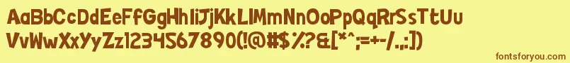 Japers Font – Brown Fonts on Yellow Background