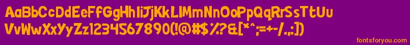 Police Japers – polices orange sur fond violet