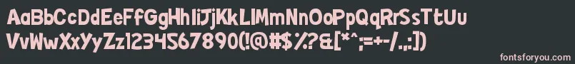 Japers Font – Pink Fonts on Black Background