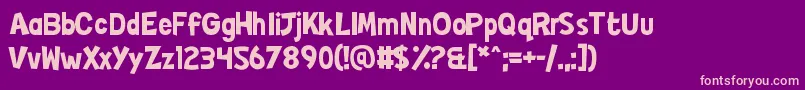 Japers Font – Pink Fonts on Purple Background