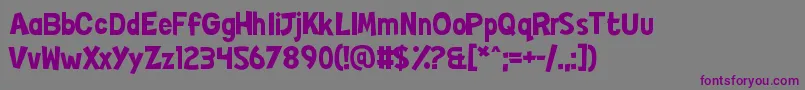 Japers Font – Purple Fonts on Gray Background