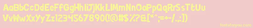 Japers Font – Yellow Fonts on Pink Background