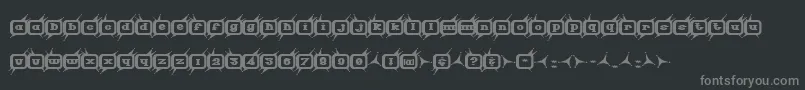 フォントTechnicolor – 黒い背景に灰色の文字