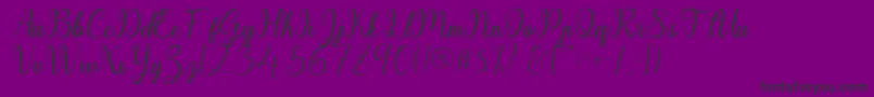 Sayidah-Schriftart – Schwarze Schriften auf violettem Hintergrund