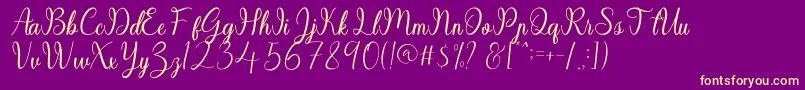 Sayidah Font – Yellow Fonts on Purple Background