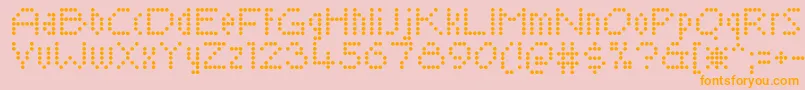 sayso chic Font – Orange Fonts on Pink Background