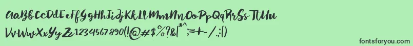 Sayur Koool Font – Black Fonts on Green Background