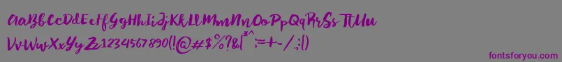 Sayur Koool Font – Purple Fonts on Gray Background