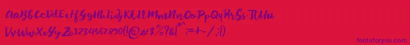 Sayur Koool Font – Purple Fonts on Red Background