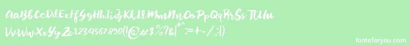Sayur Koool Font – White Fonts on Green Background