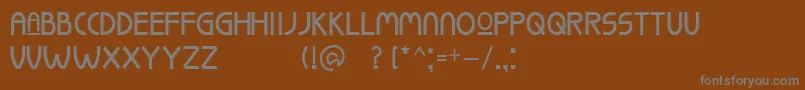 フォントSAYURKOL Regular – 茶色の背景に灰色の文字