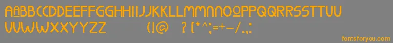 SAYURKOL Regular Font – Orange Fonts on Gray Background
