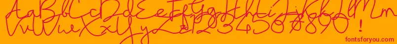 sayyidati demo Font – Red Fonts on Orange Background
