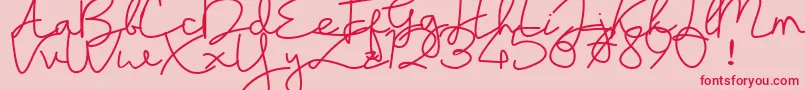 sayyidati demo Font – Red Fonts on Pink Background