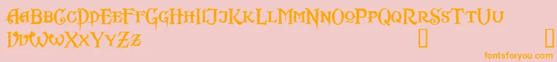 SC       Font – Orange Fonts on Pink Background