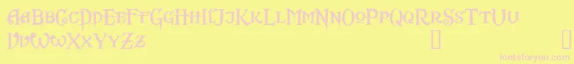 SC       Font – Pink Fonts on Yellow Background