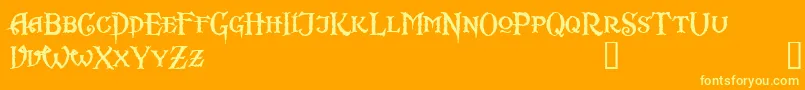 SC       Font – Yellow Fonts on Orange Background