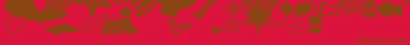 SC By The Sea Font – Brown Fonts on Red Background