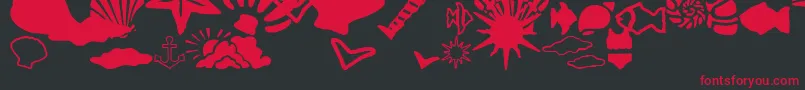 SC By The Sea Font – Red Fonts on Black Background