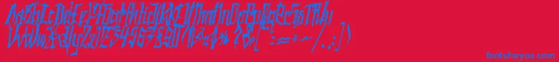 Weitere Informationen zur SC Kingston-Schriftart SC Kingston-Schriftart – Blaue Schriften auf rotem Hintergrund