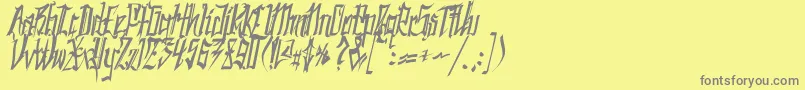 SC Kingstonフォントについての詳細 フォントSC Kingston – 黄色の背景に灰色の文字